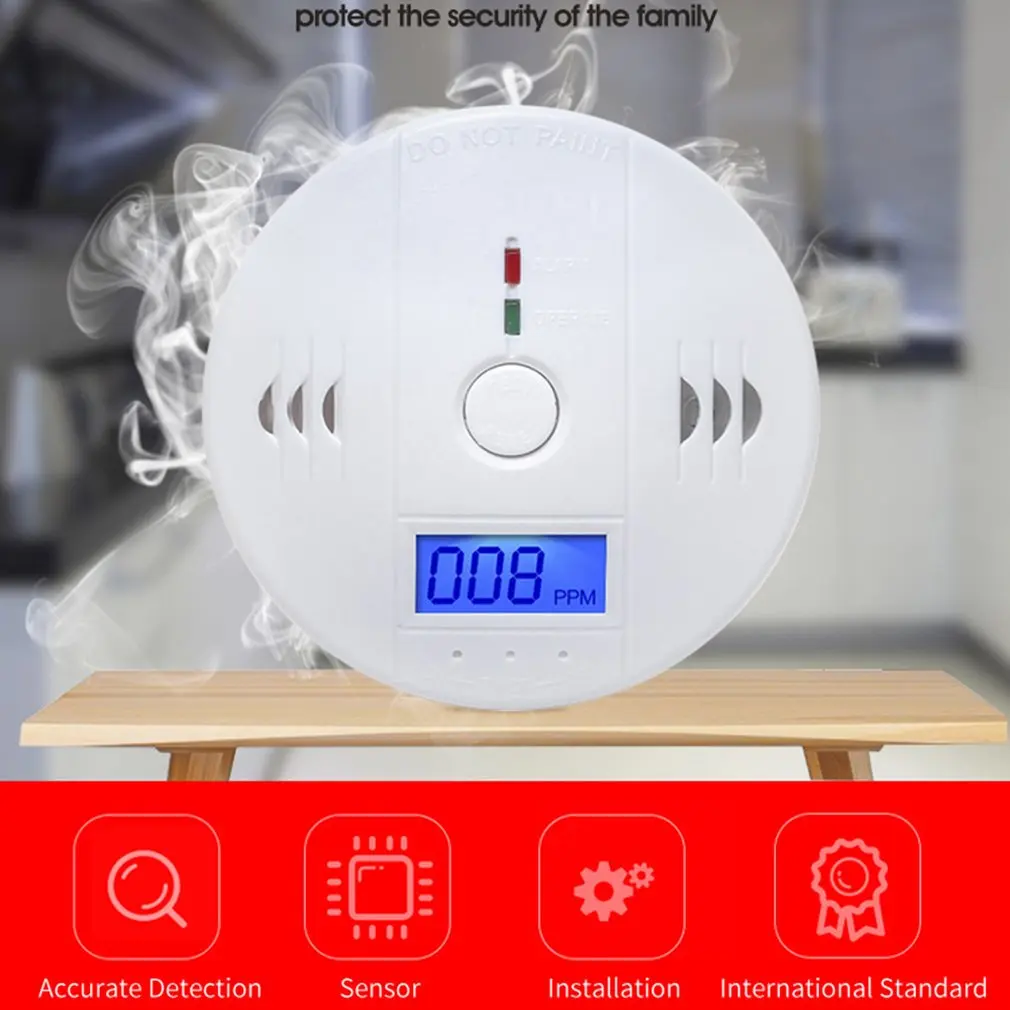Profession Home Safety CO Carbon Monoxide Poisoning Smoke Gas Sensor Warning Alarm Detector LCD Displayer Kitchen
Profession Home Safety CO Carbon Monoxide Poisoning Smoke Gas Sensor Warning Alarm Detector LCD Displayer Kitchen
