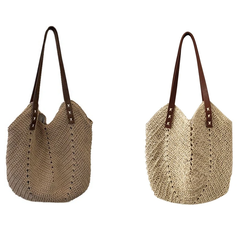 Larger Capacity Shopping Shoulder Bags for Women's Fashion Travel Beach Lady Handbags Top Handel Daily Use Bucket Bag
Larger Capacity Shopping Shoulder Bags for Women's Fashion Travel Beach Lady Handbags Top Handel Daily Use Bucket Bag