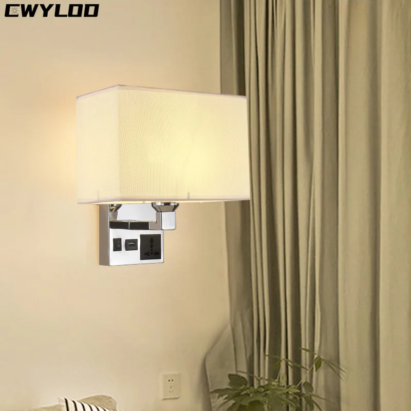 USB plug interface charging wall lamp creative bedroom with plug bedside led wall lamp hotel bedside lamp
USB plug interface charging wall lamp creative bedroom with plug bedside led wall lamp hotel bedside lamp