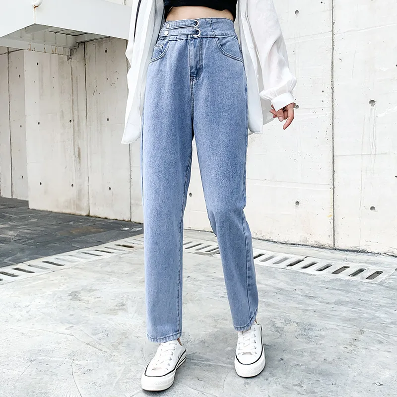 2020 autumn new jeans women's high waist jeans loose Korean cec students Joker straight pants
2020 autumn new jeans women's high waist jeans loose Korean cec students Joker straight pants
