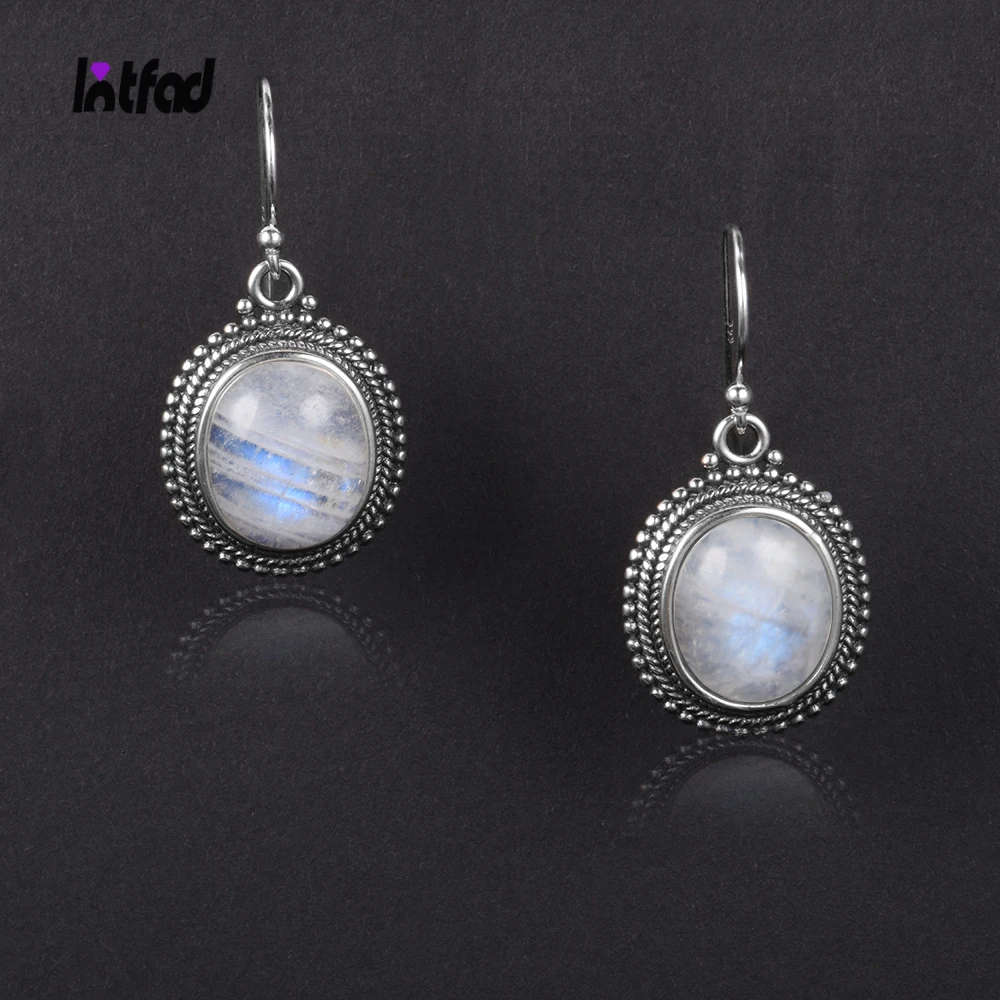 925 Sterling Silver Earring Large Oval Natural Moonstone Earrings for Women Vintage Luxury Ear Jewelry Party Birthday Gift
925 Sterling Silver Earring Large Oval Natural Moonstone Earrings for Women Vintage Luxury Ear Jewelry Party Birthday Gift