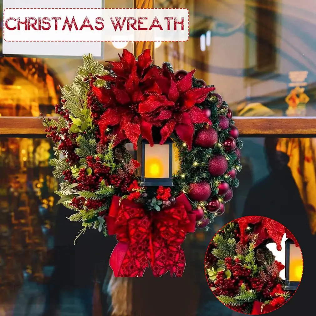 Christmas Flower Wreath With Lights Christmas Pendant Unique Door Garlands Oranments Door Pendants Decorations For Home Gift
Christmas Flower Wreath With Lights Christmas Pendant Unique Door Garlands Oranments Door Pendants Decorations For Home Gift