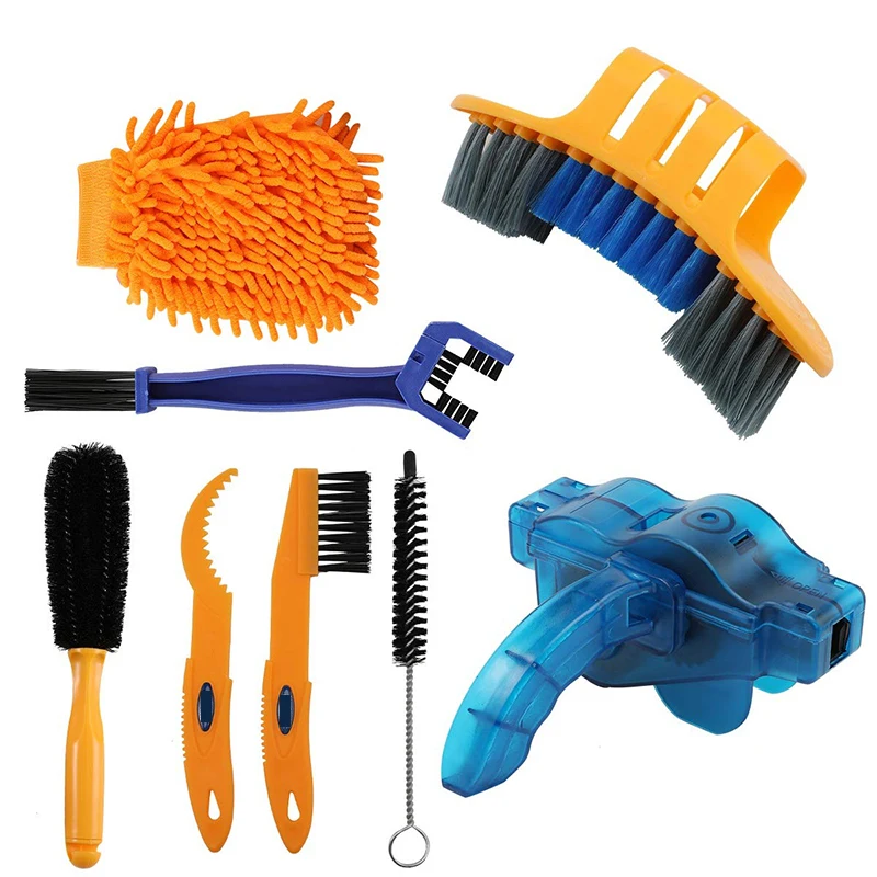 Cleaner Bike Chain 8 pcs Bike Chain Cleaner Clean Machine Brushes Cycling Cleaning Kit Bike Brush Maintenance Tool
Cleaner Bike Chain 8 pcs Bike Chain Cleaner Clean Machine Brushes Cycling Cleaning Kit Bike Brush Maintenance Tool