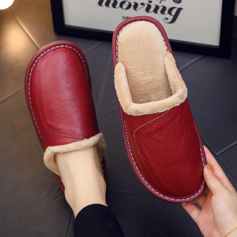 Fashion Home Shoes Indoor Warm Slippers for Women Men House Genuine Leather Slipper Ladies Soft Short Plush Flats Female Sandels
Fashion Home Shoes Indoor Warm Slippers for Women Men House Genuine Leather Slipper Ladies Soft Short Plush Flats Female Sandels