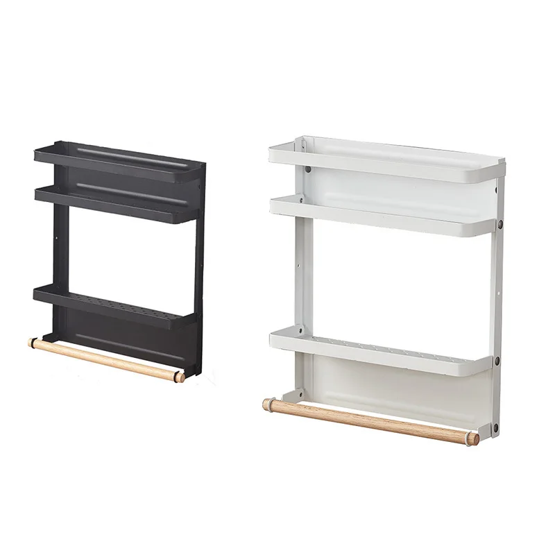 Wrought iron small refrigerator rack creative kitchen supplies folding storage multifunctional magnetic display stand LB92105
Wrought iron small refrigerator rack creative kitchen supplies folding storage multifunctional magnetic display stand LB92105