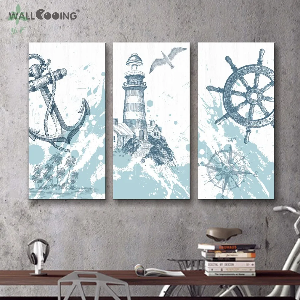 3 Pcs Canvas Seascape Lighthouse House Wall Decoration Painting The Modern Art Oil
3 Pcs Canvas Seascape Lighthouse House Wall Decoration Painting The Modern Art Oil