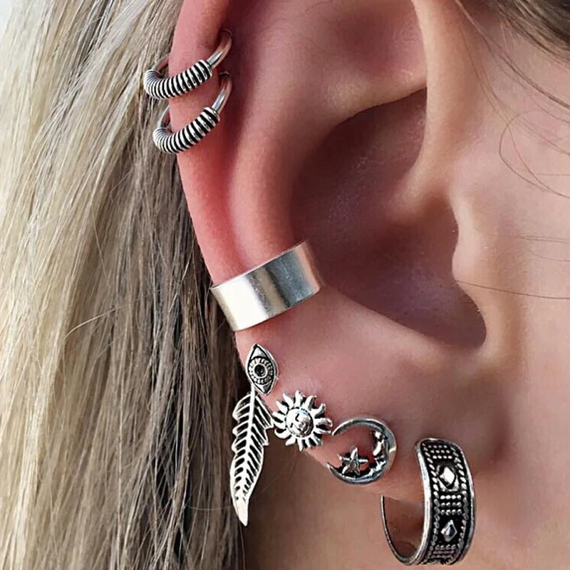 7Pcs/Set Bohemia Sun Earrings For Women Girls Retro Gothic Stud Drop Moon Earrings Piercing Female Jewelry Trend New Gift
7Pcs/Set Bohemia Sun Earrings For Women Girls Retro Gothic Stud Drop Moon Earrings Piercing Female Jewelry Trend New Gift