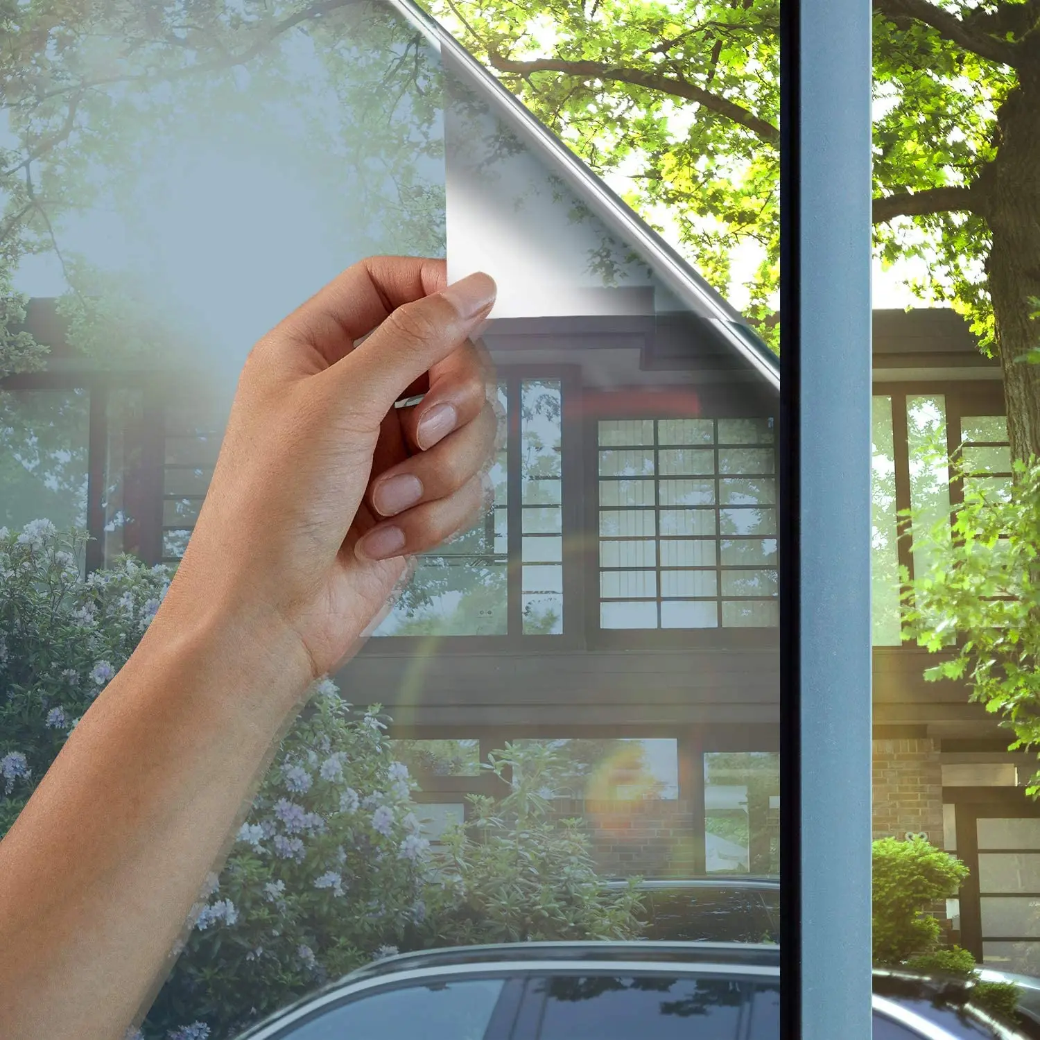LUCKYYJ Window Film One Way Mirror Solar Film Vinyl Self-adhesive Stickers Heat Control Anti UV Window Tint for Home and Office
LUCKYYJ Window Film One Way Mirror Solar Film Vinyl Self-adhesive Stickers Heat Control Anti UV Window Tint for Home and Office