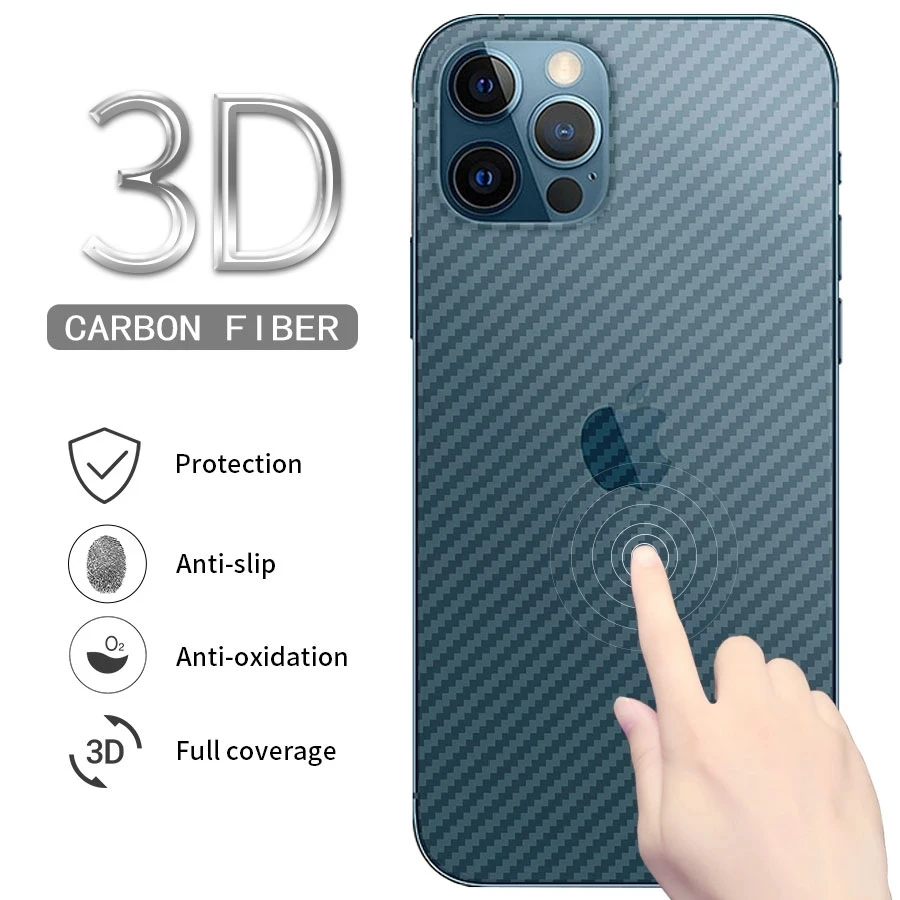 1Pcs Carbon Fiber Matte Back Film For iphone 13 12 Mini 11 Pro XR X XS Max 7 8 Plus Transparent Scratch Resistant Phone Sticker
1Pcs Carbon Fiber Matte Back Film For iphone 13 12 Mini 11 Pro XR X XS Max 7 8 Plus Transparent Scratch Resistant Phone Sticker
