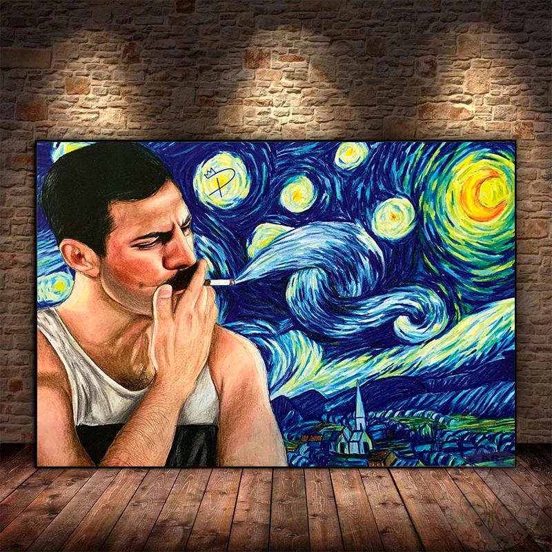Богемная картина Freddie Меркурий, холст постеры с изображением рок-музыки звезд принты Ван Гога Звездная ночь Настенная картина Декор для ком...
Богемная картина Freddie Меркурий, холст постеры с изображением рок-музыки звезд принты Ван Гога Звездная ночь Настенная картина Декор для ком...
