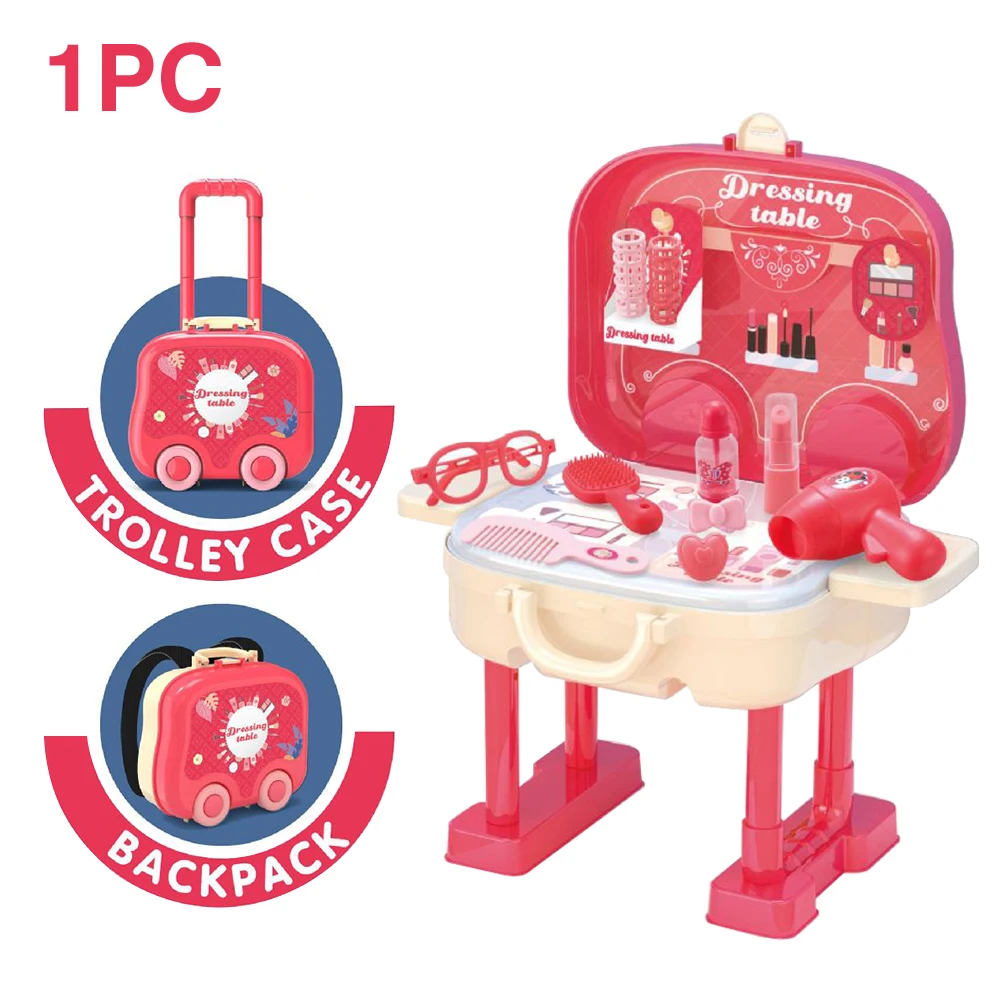 Pretend Play Jewelry Makeup Portable Gift Glasses Girl With Comb Dressing Table For Kids Prop Home Vanity Toy Set Fashion
Pretend Play Jewelry Makeup Portable Gift Glasses Girl With Comb Dressing Table For Kids Prop Home Vanity Toy Set Fashion