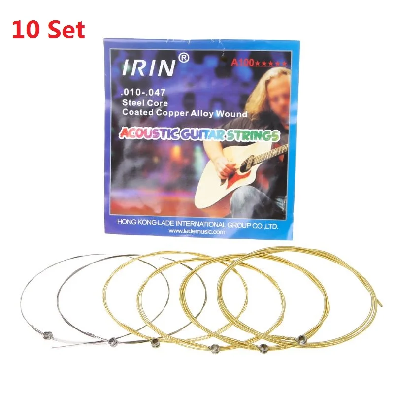 6pcs/10 set A100 Acoustic Guitar Strings Steel Core Coated Copper Alloy Wound 010-047
6pcs/10 set A100 Acoustic Guitar Strings Steel Core Coated Copper Alloy Wound 010-047