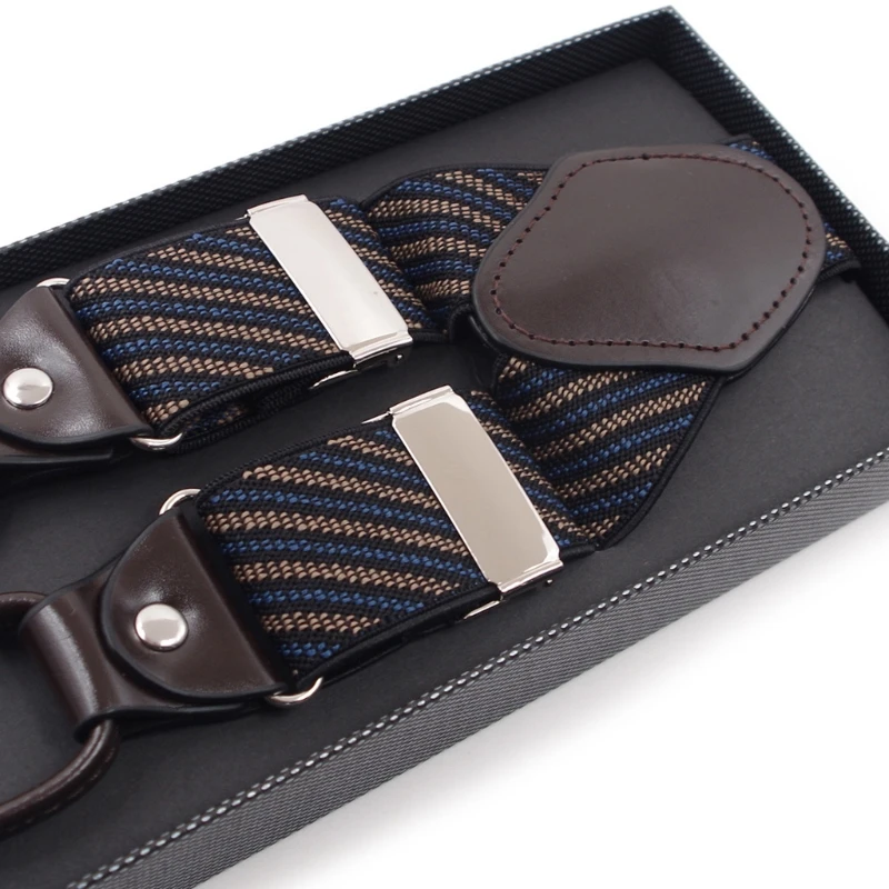 Men Stripe Y-Shape Suspender With Non-Slip 6 Clips Elastic Adjustable Pant Braces
Men Stripe Y-Shape Suspender With Non-Slip 6 Clips Elastic Adjustable Pant Braces