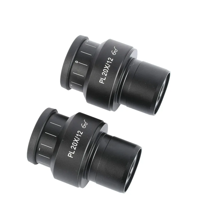 A Pair of Plan Eyepieces PL20X/12mm Diopter Adjustable Stereo Microscope with High Eyepoint and Wide Field of View
A Pair of Plan Eyepieces PL20X/12mm Diopter Adjustable Stereo Microscope with High Eyepoint and Wide Field of View