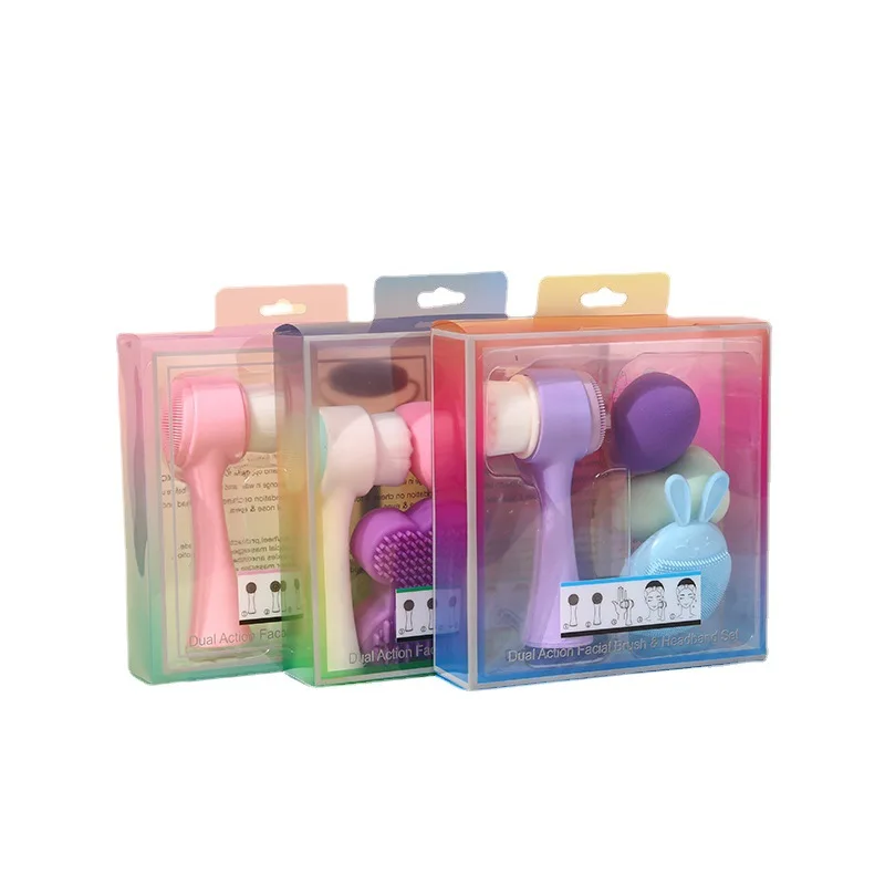 Facial Cleansing Massage Double-sided Silicone Cleansing Brush to Remove Blackheads and Exfoliating Face Brush set
Facial Cleansing Massage Double-sided Silicone Cleansing Brush to Remove Blackheads and Exfoliating Face Brush set