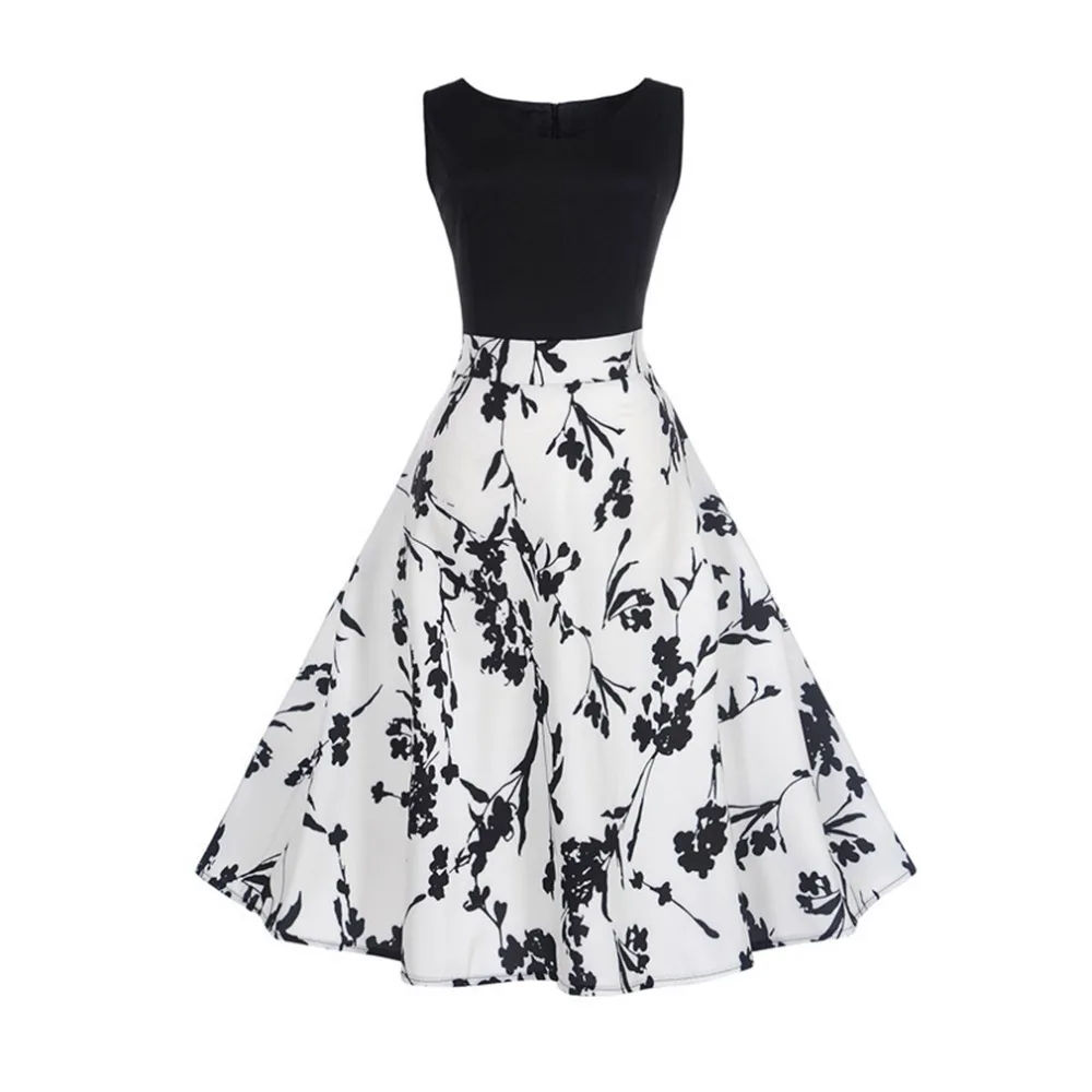 Women Printed A-Line Dress Summer Vintage Dress 2019 New Large Swing Party Dresses Sleeveless Femme Dress
Women Printed A-Line Dress Summer Vintage Dress 2019 New Large Swing Party Dresses Sleeveless Femme Dress