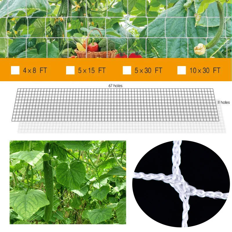 Plant Trellis Netting Heavy-Duty Polyester Plant Support Vine Climbing Hydroponics Garden Net Garden Supplies Accessories
Plant Trellis Netting Heavy-Duty Polyester Plant Support Vine Climbing Hydroponics Garden Net Garden Supplies Accessories