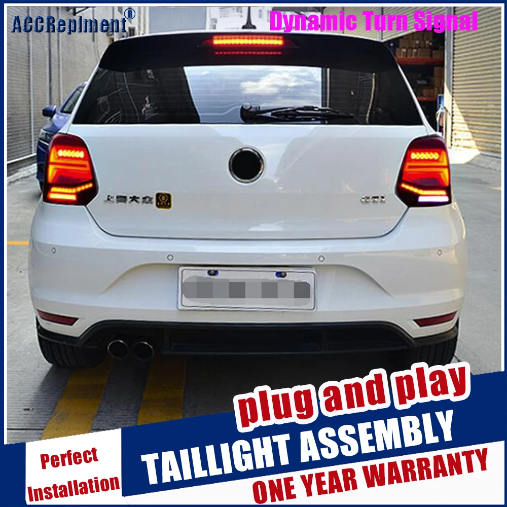 Для vw Polo светодиодный задний светильник s 2011-2018 фонарь Тюнинг автомобилей
