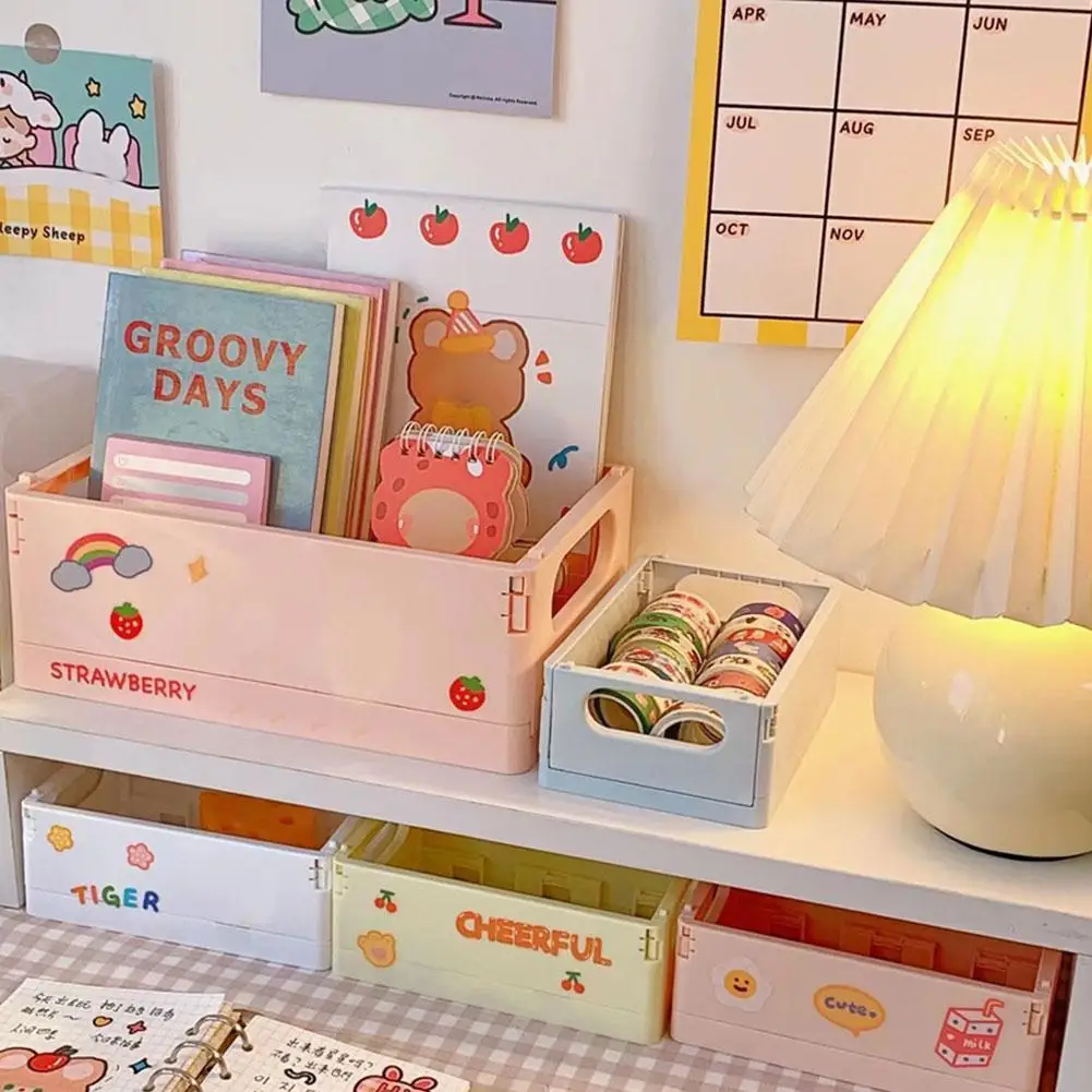 Mini Folding Plastic Storage Box Collapsible Storage Office Basket Home Container Box Storage Organizer Cosmetic Desktop A3k8
Mini Folding Plastic Storage Box Collapsible Storage Office Basket Home Container Box Storage Organizer Cosmetic Desktop A3k8