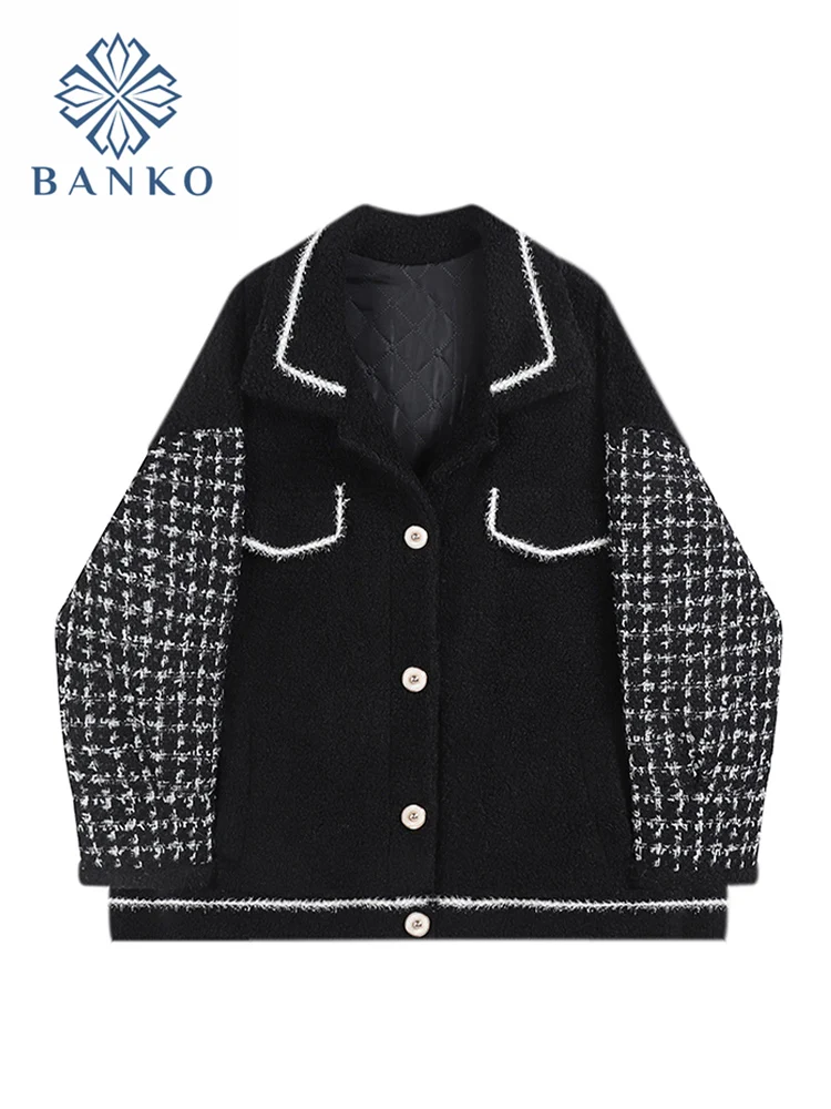 Vintage Plaid Patchwork Lamb Wool Jacket Women Streetwear Black Outwear Casual Warm Korean Oversized Female Jackets Teddy Coat
Vintage Plaid Patchwork Lamb Wool Jacket Women Streetwear Black Outwear Casual Warm Korean Oversized Female Jackets Teddy Coat