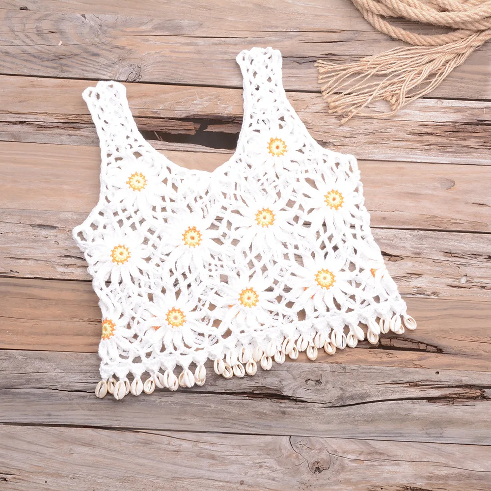 Internet Hot Handmade Woven Hollowed Chrysanthemum Vest Split Women's Top Beach Swimsuit
Internet Hot Handmade Woven Hollowed Chrysanthemum Vest Split Women's Top Beach Swimsuit