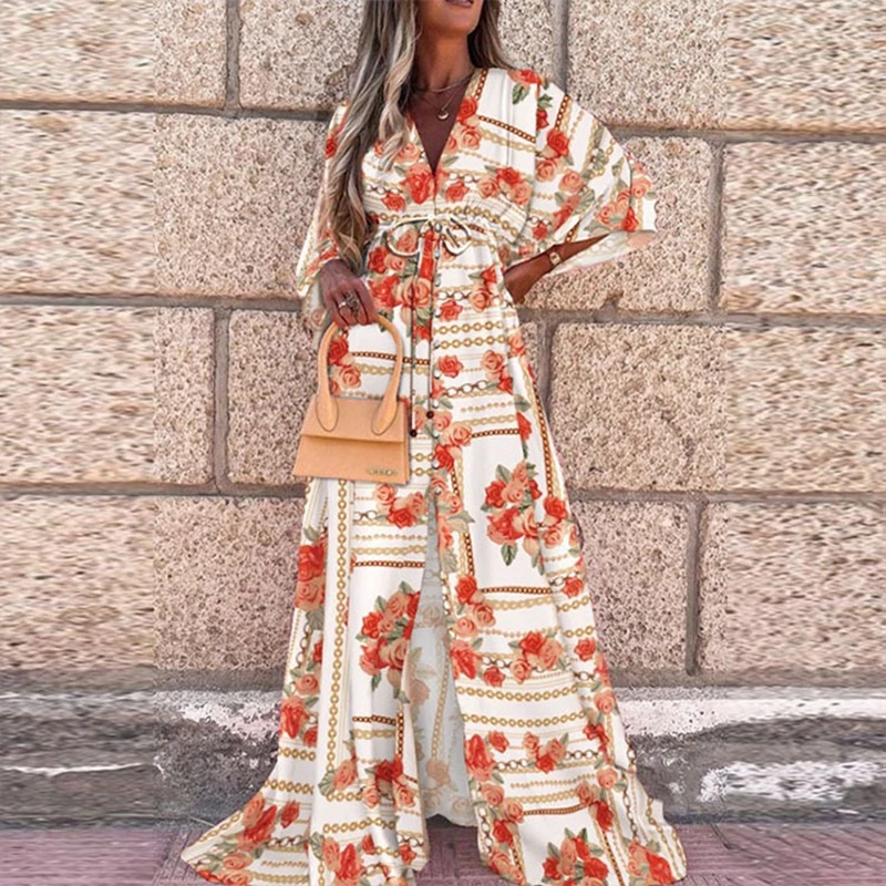 Women New Autumn Y2k V Neck Chiffon Print Sandy Beach Floor-Length Dress Split Big Pendulum Dress Sexy Maxi Dress Party Vestidos
Women New Autumn Y2k V Neck Chiffon Print Sandy Beach Floor-Length Dress Split Big Pendulum Dress Sexy Maxi Dress Party Vestidos