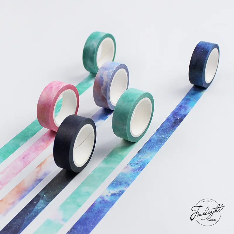 Decor Watercolor Starry sky Fantasy Washi Tape Set DIY Scrapbooking Sticker Label Adhesive Masking Tape School Office Supplies
Decor Watercolor Starry sky Fantasy Washi Tape Set DIY Scrapbooking Sticker Label Adhesive Masking Tape School Office Supplies