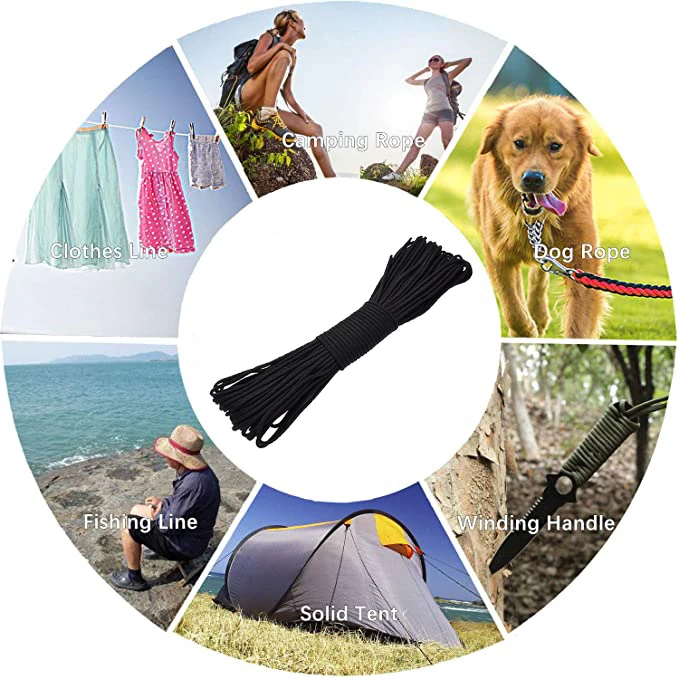 31 Meters Dia.4mm 7 stand Cores Paracord for Survival Parachute Cord Lanyard Camping Climbing Camping Rope Hiking Clothesline
31 Meters Dia.4mm 7 stand Cores Paracord for Survival Parachute Cord Lanyard Camping Climbing Camping Rope Hiking Clothesline
