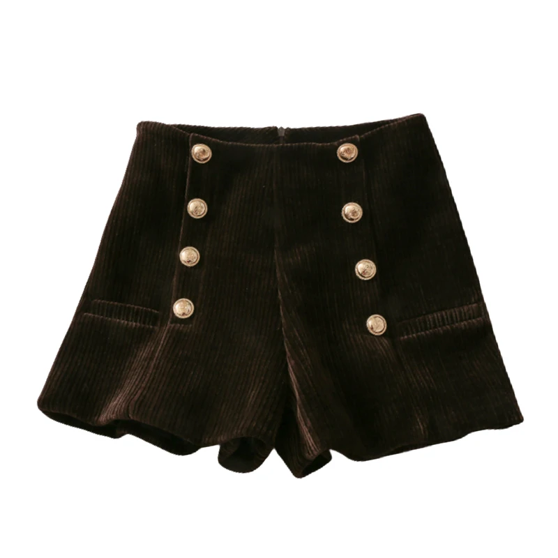 2021 New Fashion Women's Double breasted Irregular Shorts Solid High waist Shorts Autumn And Winter Short Trousers KZ1091 
2021 New Fashion Women's Double breasted Irregular Shorts Solid High waist Shorts Autumn And Winter Short Trousers KZ1091