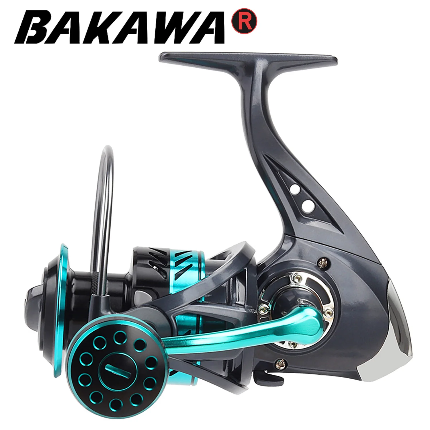 

BAKAWA New High Quality Fishing Reel Metal Spool Arm Spinning Wheel Max 16kg Drag 5.2:1 Carp Tackle Sea Saltwater Pesca