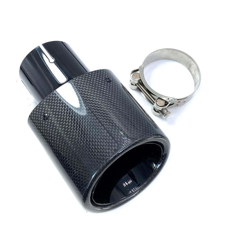 1PC Car Exhaust Pipe Straight Flange Glossy Carbon Fiber Tail End Tip Stainless Steel Muffler Pipe With Remus Logo
1PC Car Exhaust Pipe Straight Flange Glossy Carbon Fiber Tail End Tip Stainless Steel Muffler Pipe With Remus Logo