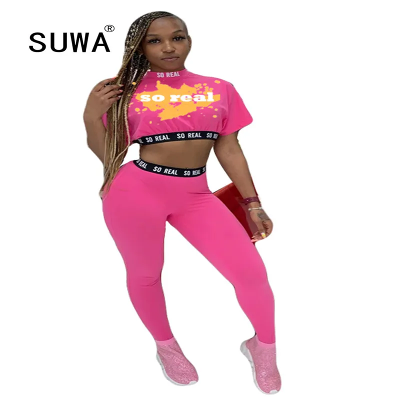 2021 New Arrival Summer Two Piece Set Women Workout Clothes Short Sleeve Crop T-Shirt Top Jogger Leggings Lounge Wear
2021 New Arrival Summer Two Piece Set Women Workout Clothes Short Sleeve Crop T-Shirt Top Jogger Leggings Lounge Wear