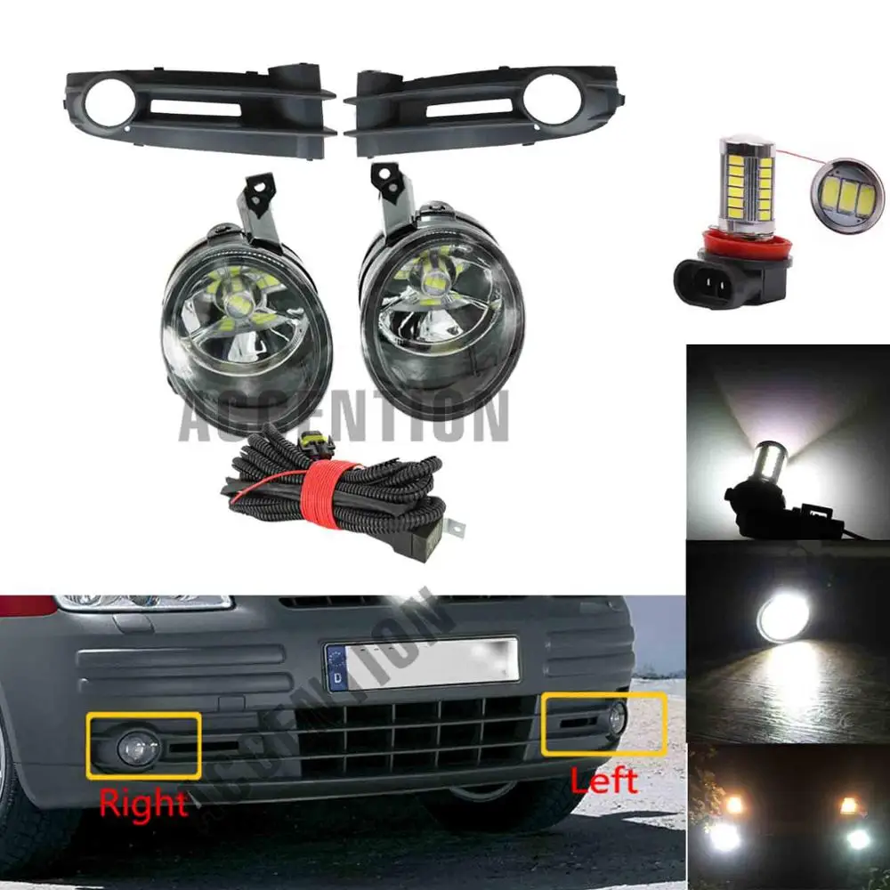 Для VW Caddy Combi (Тип 2K) 2003 2004 2005 2006 2007 2008 2009 2010 2011 новый передний бампер светодиодный