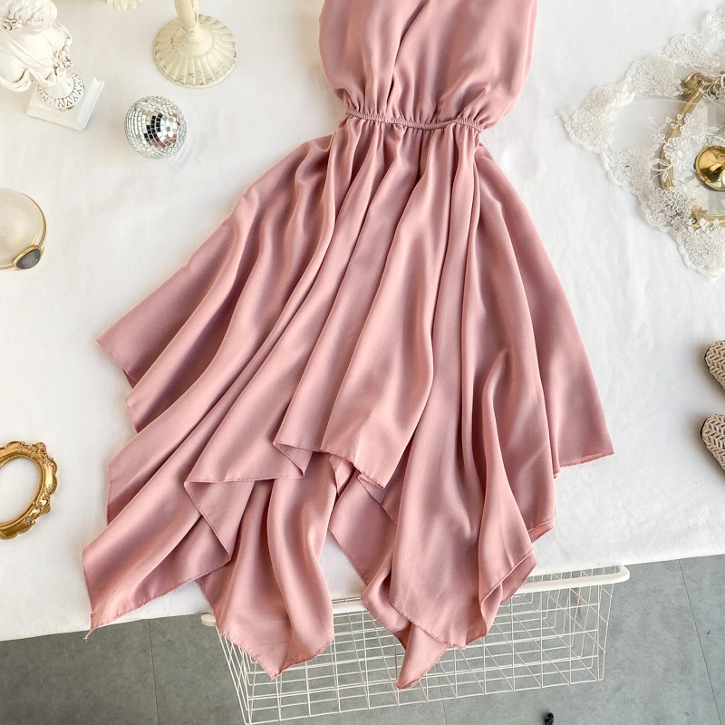 FMFSSOM 2020 Sexy Slim V Neck Asymmetrical Summer Midi Dress Party Spaghetti Strap Women Casual Beach Irregular Dresses
FMFSSOM 2020 Sexy Slim V Neck Asymmetrical Summer Midi Dress Party Spaghetti Strap Women Casual Beach Irregular Dresses