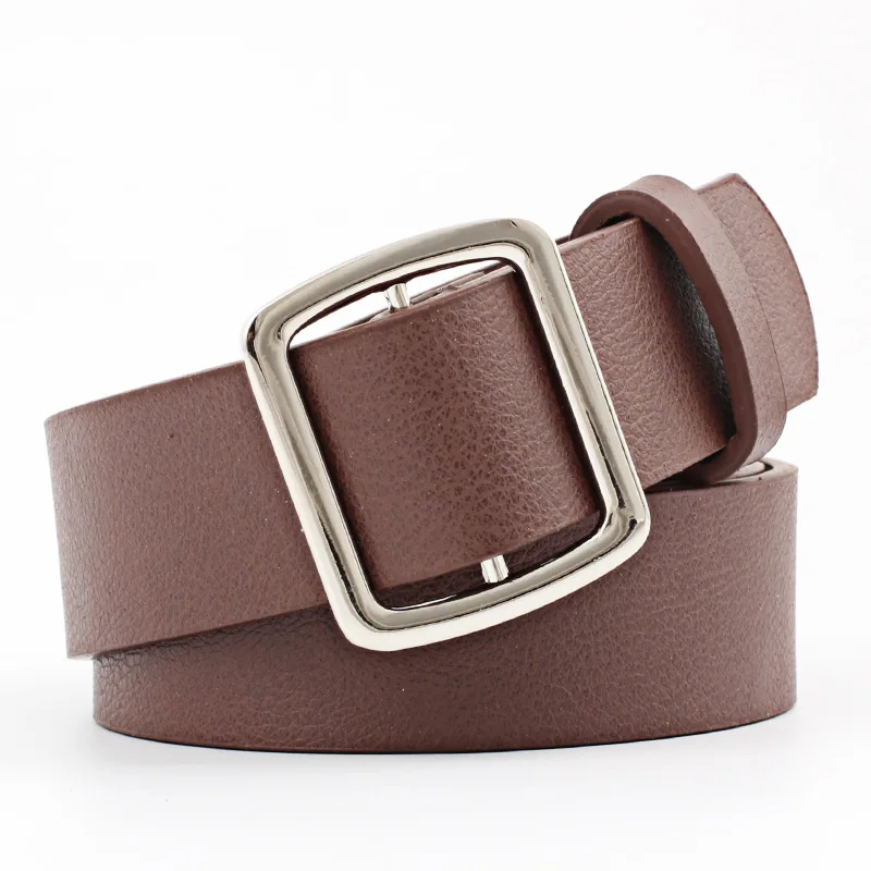 

Women Belt Fashion Pin-Free Pu Leather Belt New For Women Wide Waistband 2020 Embellished Dresses Smooth Buckles Versatile Ladie