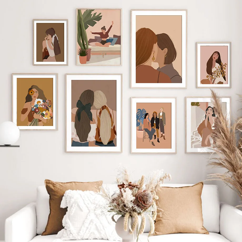 Fashion Girl with Flowers Woman Minimalist Wall Art Canvas Painting Nordic Poster Wall Pictures For Living Room Home Unframed
Fashion Girl with Flowers Woman Minimalist Wall Art Canvas Painting Nordic Poster Wall Pictures For Living Room Home Unframed