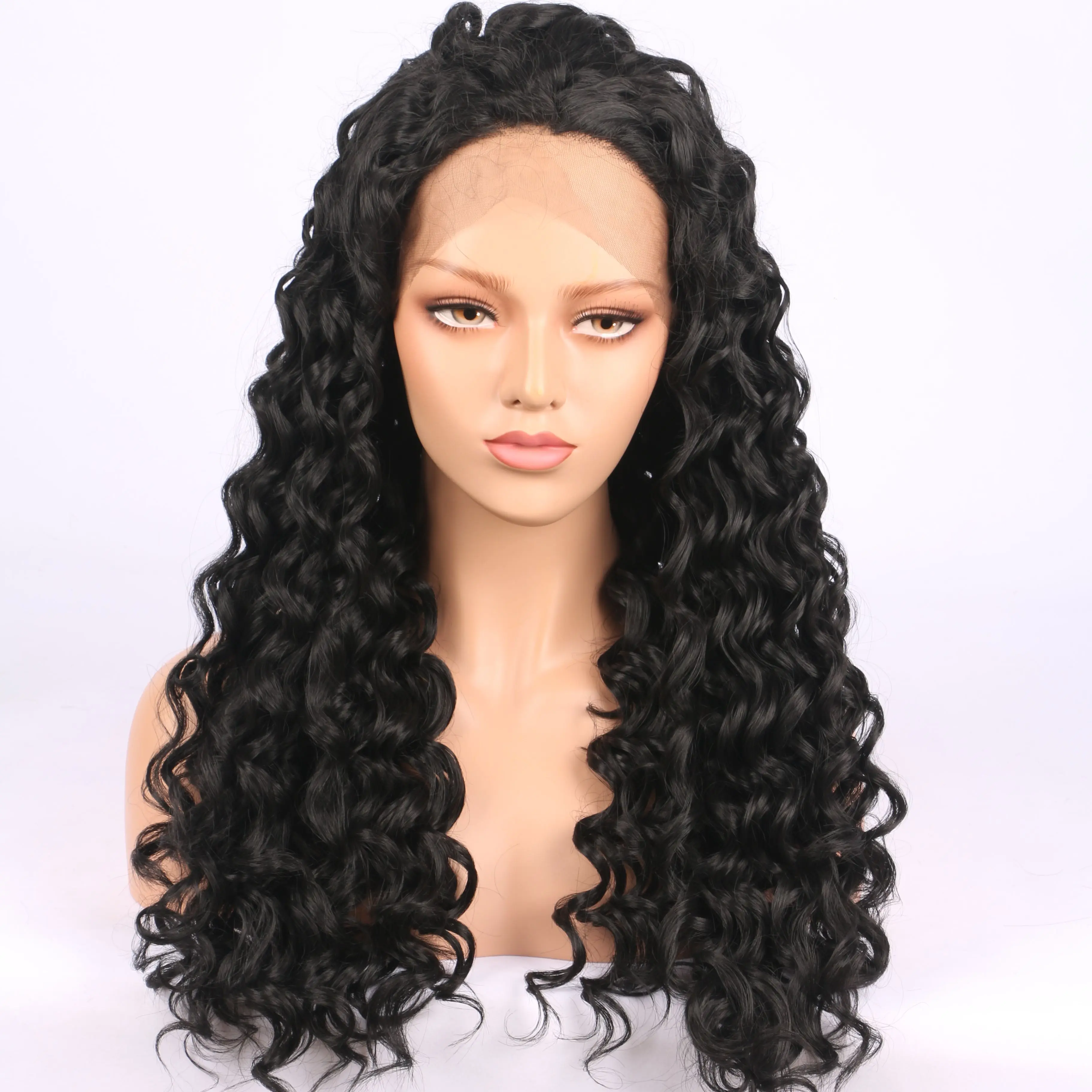 26Inch 180%Density Natural Black Soft Kinky Curly Long Glueless Lace Front Wig High temperature With Baby Hair For Women
26Inch 180%Density Natural Black Soft Kinky Curly Long Glueless Lace Front Wig High temperature With Baby Hair For Women