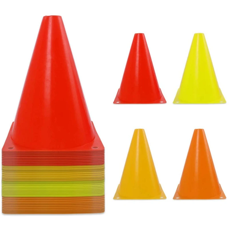 40 Pack 7 Inch Plastic Traffic Cones Sports Training Agility Marker Cones for Kids Games Indoor and Outdoor Sport
40 Pack 7 Inch Plastic Traffic Cones Sports Training Agility Marker Cones for Kids Games Indoor and Outdoor Sport