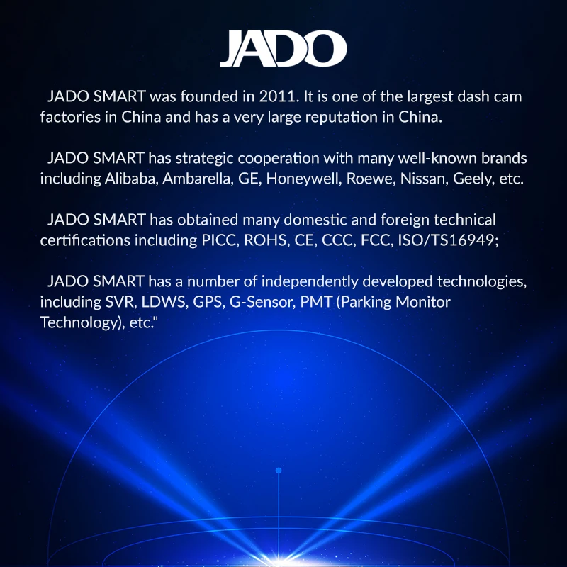 JADO 6M BMA2 Rearview Rear Dash Camera for D330 D330-GD Waterproof Streaming Camera Multiple Installation Methods
JADO 6M BMA2 Rearview Rear Dash Camera for D330 D330-GD Waterproof Streaming Camera Multiple Installation Methods