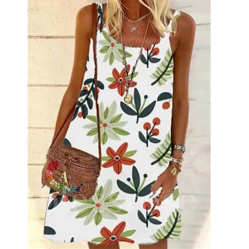 Loose Large Size Fresh Vest Pullover Dress Hot Selling 2021 Women's Dress New Summer Sleeveless Printed Skirt 
Loose Large Size Fresh Vest Pullover Dress Hot Selling 2021 Women's Dress New Summer Sleeveless Printed Skirt