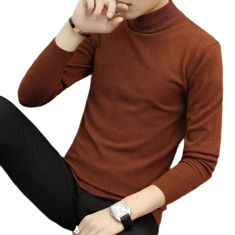 2021 Autumn Winter New Brand Men's half Turtleneck Sweaters Black Knitted Pullovers Men Solid Color Casual Male Sweater Knitwear
2021 Autumn Winter New Brand Men's half Turtleneck Sweaters Black Knitted Pullovers Men Solid Color Casual Male Sweater Knitwear