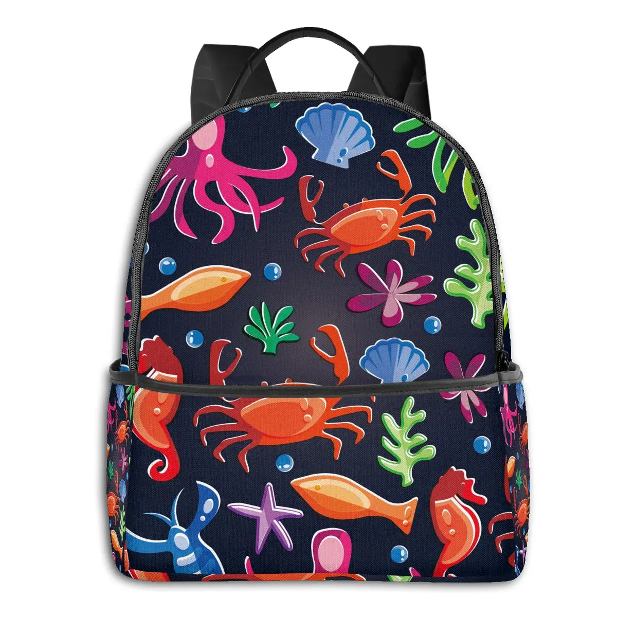 Sea Life Illustration Backpack Fashion Rucksack for Teen Students School Bag Unique Student Bookbag
Sea Life Illustration Backpack Fashion Rucksack for Teen Students School Bag Unique Student Bookbag