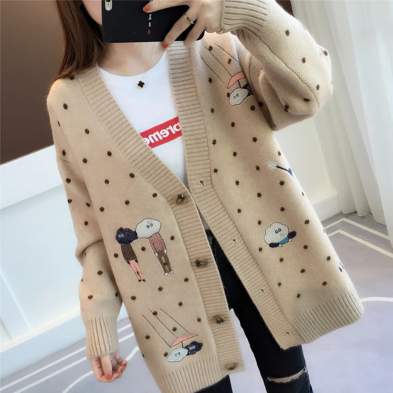 Свитер для отдыха вязаный кардиган один размер Толстая Свободная куртка с длинным рукавом Женская средней длины осень-зима 2020 Новинка
Свитер для отдыха вязаный кардиган один размер Толстая Свободная куртка с длинным рукавом Женская средней длины осень-зима 2020 Новинка