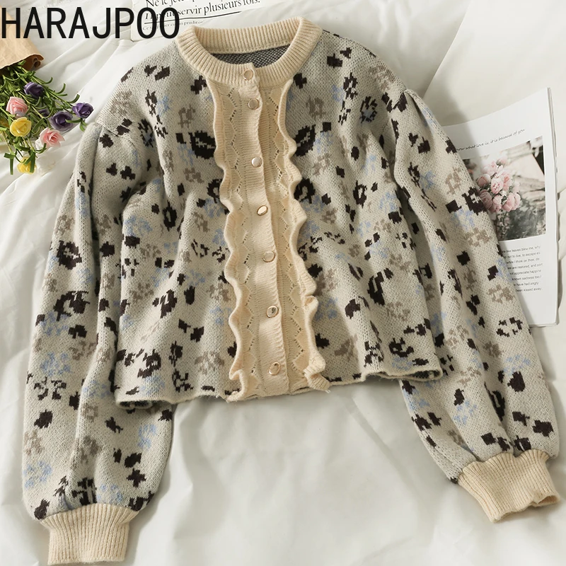 Женский однобортный Кардиган Harajpoo, Свободный Вязаный Кардиган с длинным рукавом и принтом деревянных ушей, одежда для осени, 2021
Женский однобортный Кардиган Harajpoo, Свободный Вязаный Кардиган с длинным рукавом и принтом деревянных ушей, одежда для осени, 2021