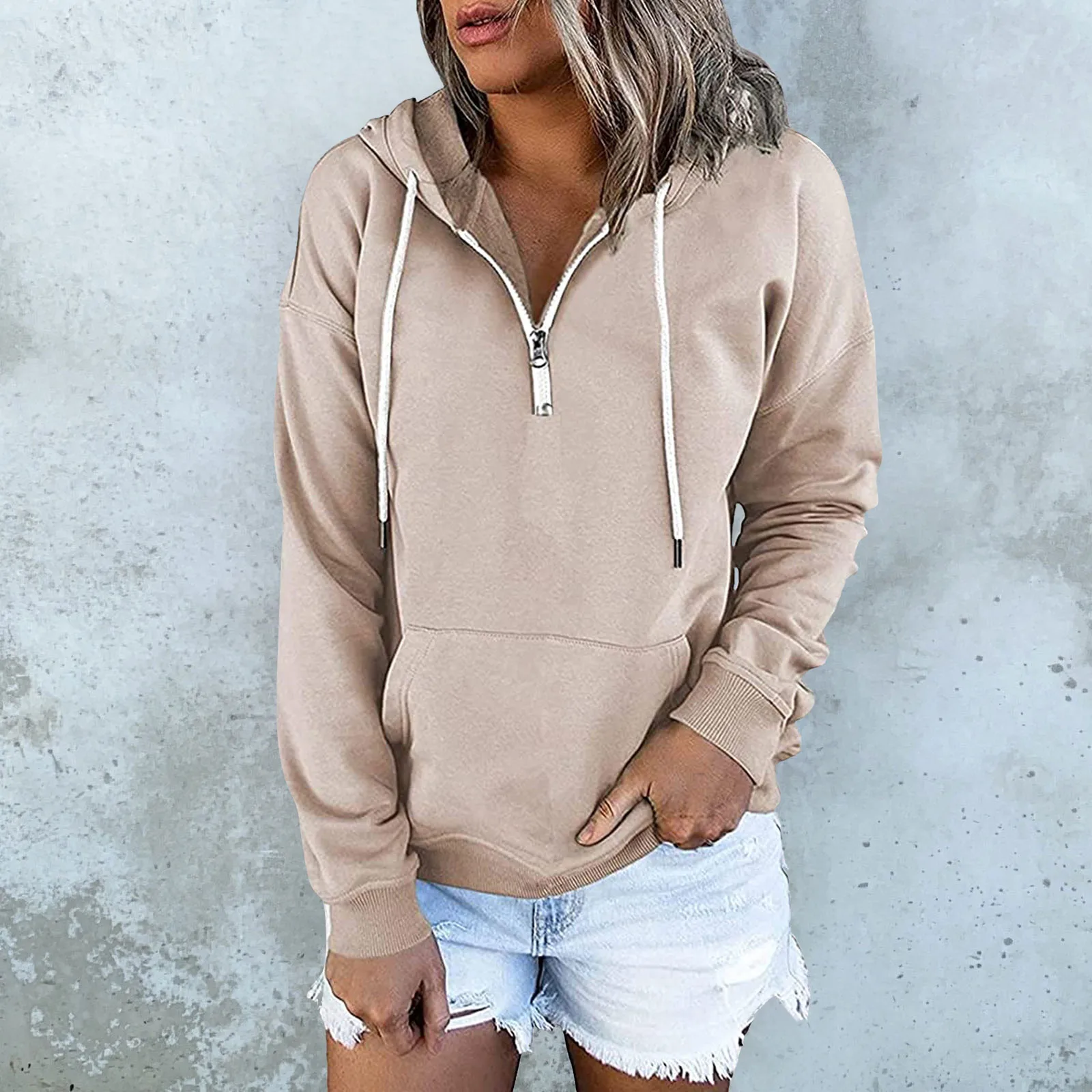 Women's Zipper Hoodies And Sweatshirts Long Sleeve Casual Pullover Hoodies Tops Long Sleeve Clothes With Pocket Sweatshirts
Women's Zipper Hoodies And Sweatshirts Long Sleeve Casual Pullover Hoodies Tops Long Sleeve Clothes With Pocket Sweatshirts