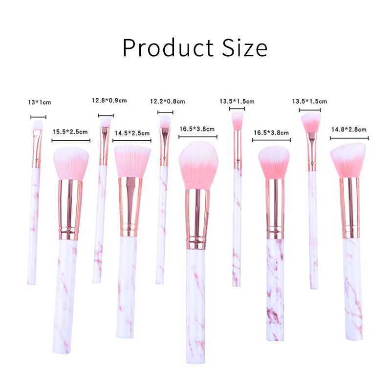 10pcs/Kit Marbling Makeup Brushes Set Professional Natural Goat Hair Brushes Foundation Powder Contour Eyeshadow Make Up Brushes 
10pcs/Kit Marbling Makeup Brushes Set Professional Natural Goat Hair Brushes Foundation Powder Contour Eyeshadow Make Up Brushes