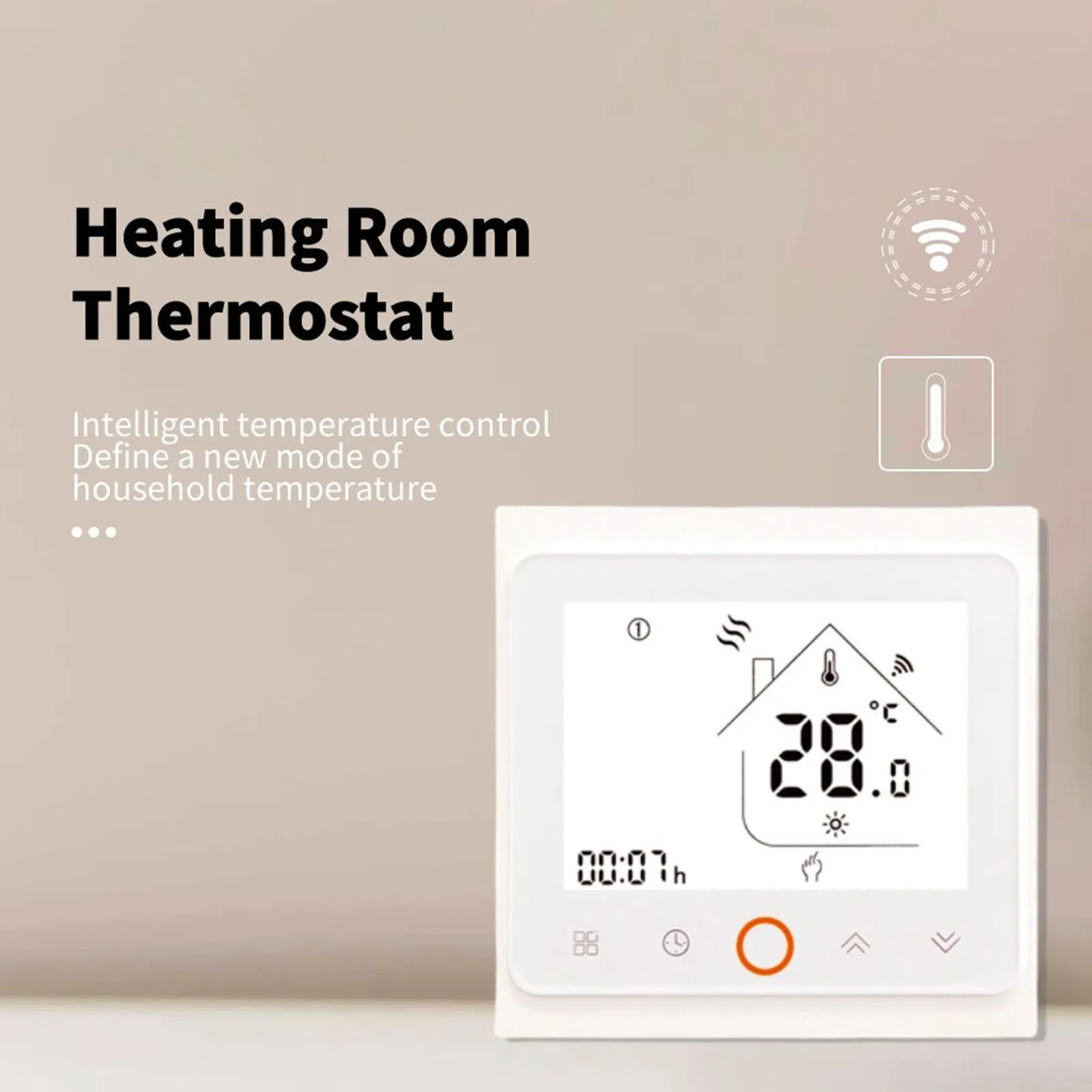 BHT-002GCLW Wi-Fi Tuya Room Intelligent Thermostat With Large Touching Operation Screen Support Voice Controlling APP Control 
BHT-002GCLW Wi-Fi Tuya Room Intelligent Thermostat With Large Touching Operation Screen Support Voice Controlling APP Control