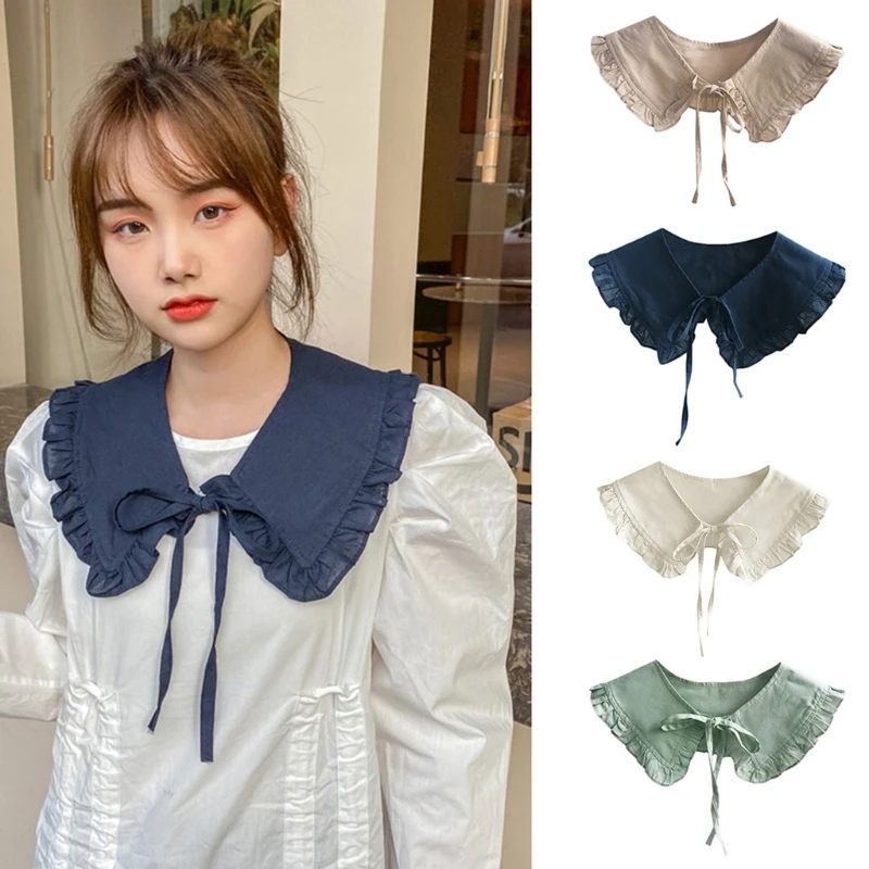 N7MF Women Shirt False Decorative Collars Corrugated Edge Shawl Detachable Neckwear for Sweater Dress Decororation
N7MF Women Shirt False Decorative Collars Corrugated Edge Shawl Detachable Neckwear for Sweater Dress Decororation