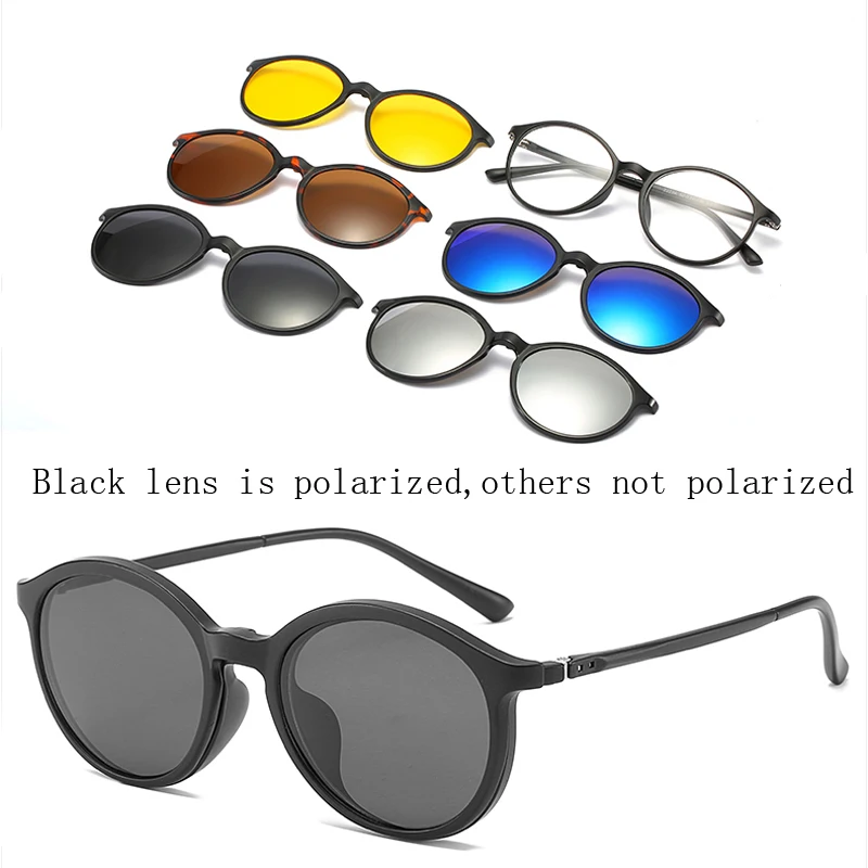 6 In 1 Custom Men Women Polarized Optical Magnetic Sunglasses Clip Magnet Clip on Sunglasses Polaroid Clip on Sun Glasses Frame
6 In 1 Custom Men Women Polarized Optical Magnetic Sunglasses Clip Magnet Clip on Sunglasses Polaroid Clip on Sun Glasses Frame