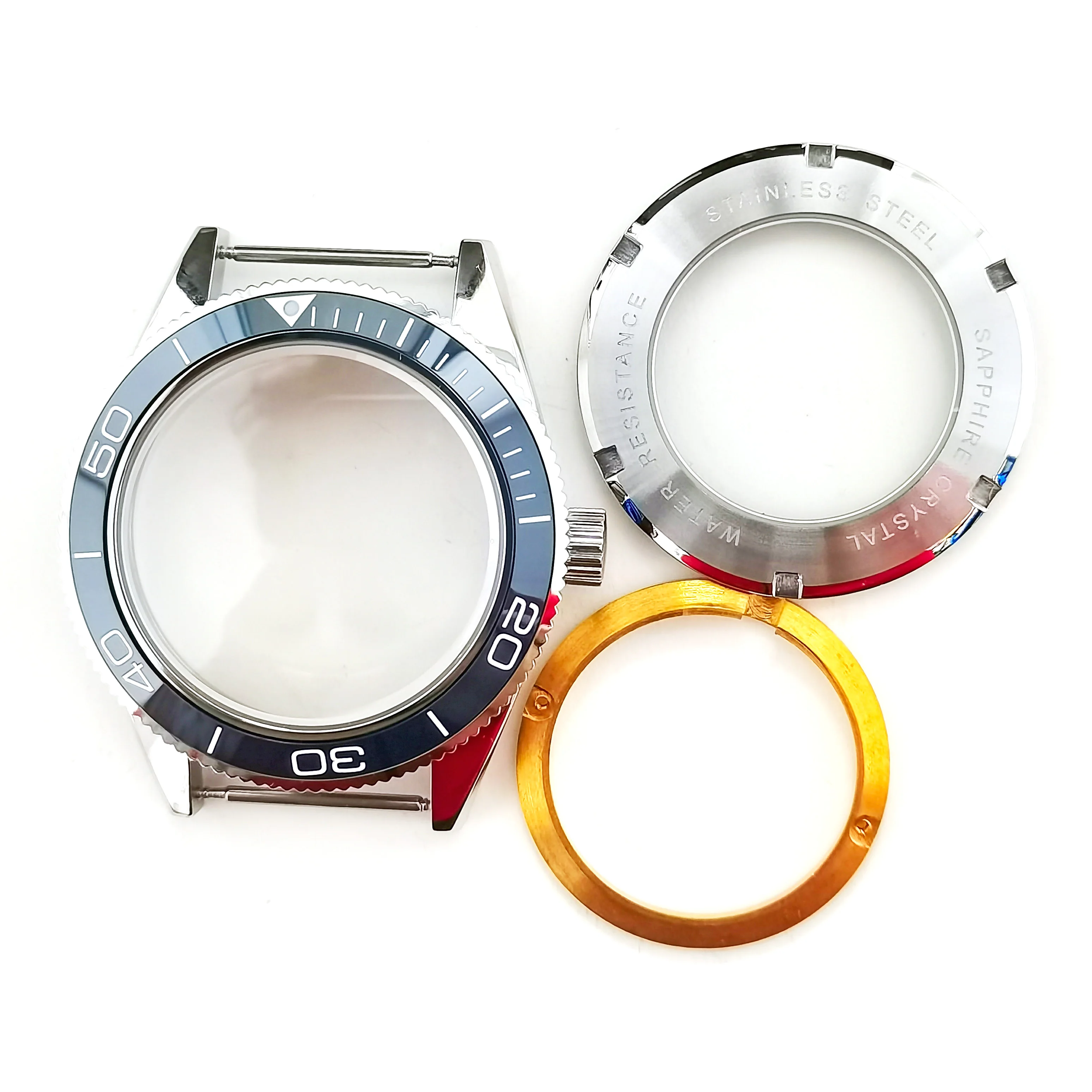 Blue Ceramic Ring Mouth Watch Cases Stainless Stee For Man Fit Automatic Movement Miyota 8215 Seagull ST16 Eta2836 2824 St2130
Blue Ceramic Ring Mouth Watch Cases Stainless Stee For Man Fit Automatic Movement Miyota 8215 Seagull ST16 Eta2836 2824 St2130